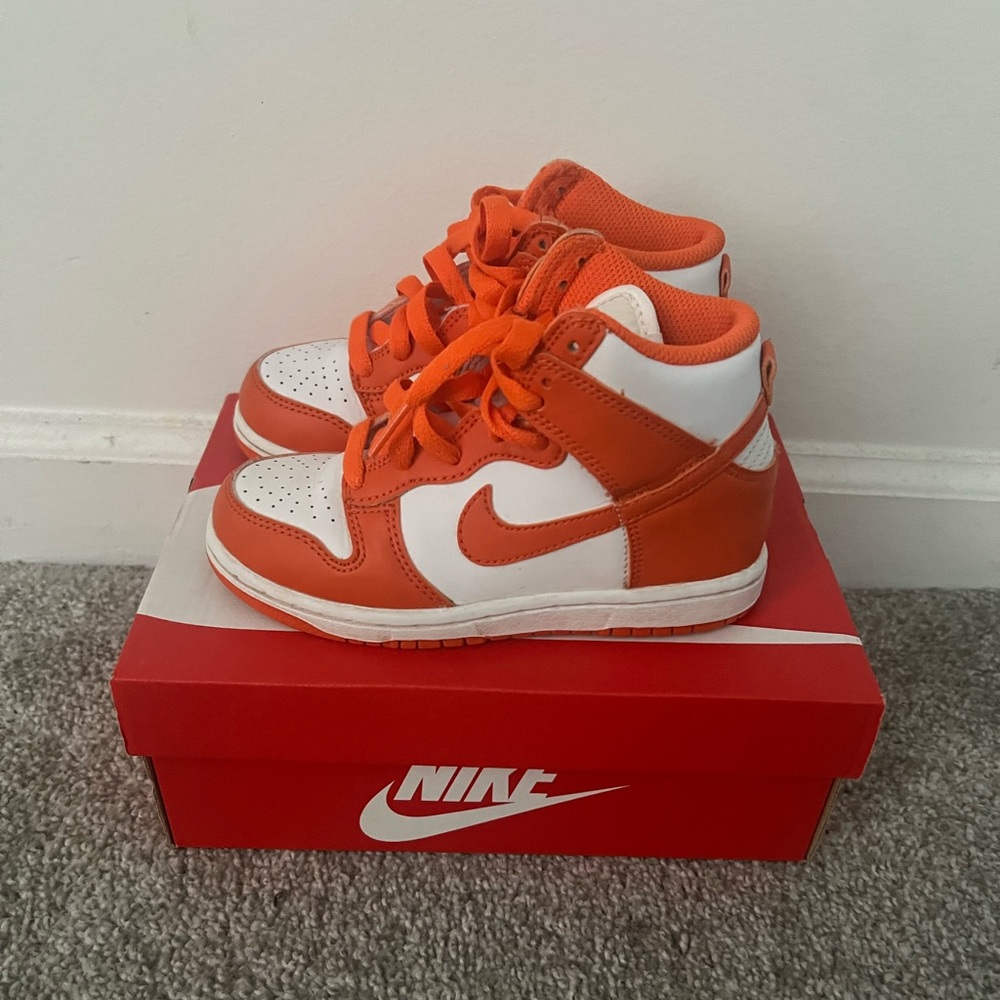 Kids high top Syracuse dunks